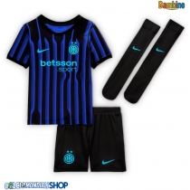 Maglie da calcio Inter Milan Alessandro Bastoni #95 Prima Maglia Bambino 2025-26 Manica Corta (+ Pantaloni corti)